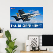 F/A-18E SUPER HORNET POSTER (Thuiskantoor)