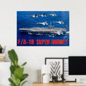F/A-18E SUPER HORNET POSTER (Thuiskantoor)