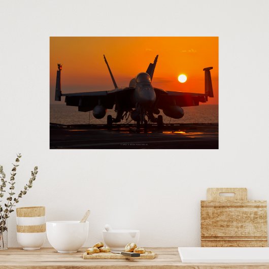 F/A-18E SUPER HORNET SUNSET POSTER (Keuken)