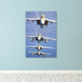 F/A-18F SUPER HORNET 24x36 Canvas Afdruk (Insitu (Houten vloer))