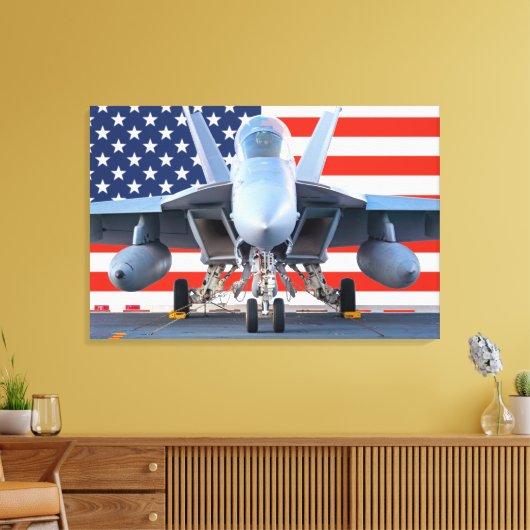 F/A-18F SUPER HORNET 24x36 Canvas Afdruk (Insitu (Woonkamer))