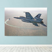 F/A-18F SUPER HORNET 40x60 Canvas Afdruk (Insitu (Houten vloer))
