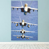 F/A-18F SUPER HORNET 40x60 Canvas Afdruk (Insitu (Houten vloer))