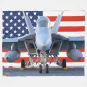 F/A-18F SUPER HORNET FLEECE DEKEN (Voorkant (Horizontaal))