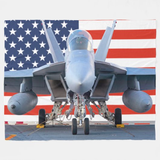 F/A-18F SUPER HORNET FLEECE DEKEN (Voorkant (Horizontaal))