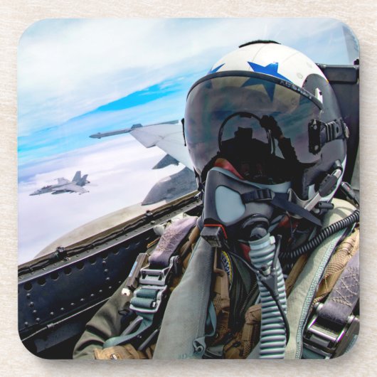 F/A-18F SUPER HORNET PILOT BIER ONDERZETTER (Voorkant)