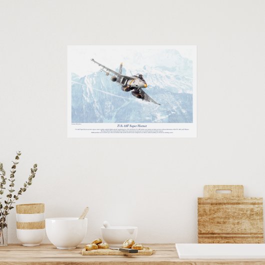 "F/A-18F Super Hornet" Poster (Keuken)