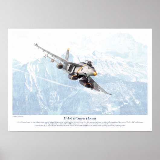 "F/A-18F Super Hornet" Poster (Voorkant)