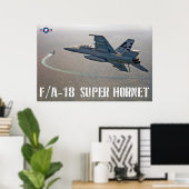 F/A-18F SUPER HORNET POSTER (Thuiskantoor)