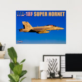 F/A-18F SUPER HORNET POSTER (Thuiskantoor)