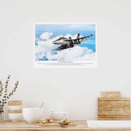 "F/A-18F Super Hornet" Poster (Keuken)
