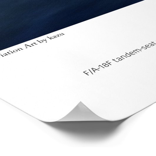 "F/A-18F Super Hornet" Poster (Hoek)