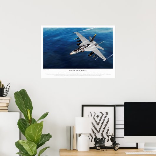 "F/A-18F Super Hornet" Poster (Thuiskantoor)