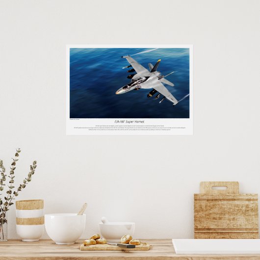 "F/A-18F Super Hornet" Poster (Keuken)