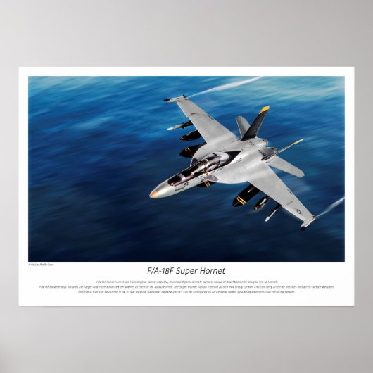"F/A-18F Super Hornet" Poster (Voorkant)
