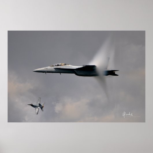 F/A-18F's in vlucht Poster (Voorkant)