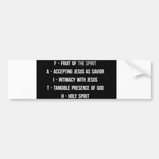 F.A.I.T.H.-Bumpersticker Bumpersticker (Voorkant)