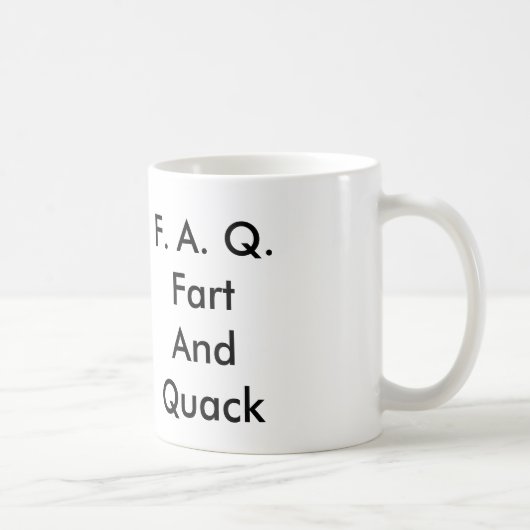 F. A. Q.Fart en Quack Koffiemok (Rechts)