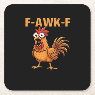 F-Awk-F Kip F-Caw-F Haan Grappig Humor Meme Kartonnen Onderzetters