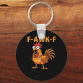 F-Awk-F Kip F-Caw-F Haan Grappig Humor Meme Sleutelhanger (Voorkant)