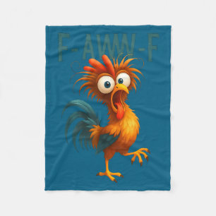 F-aww-f Schattige Haan Grappige Kip F-caw-f Haan Fleece Deken