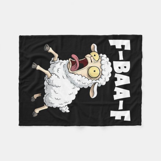 F-baa-f Meme – Funny Screaming Meme Graphic  Fleece Deken (Voorkant (Horizontaal))