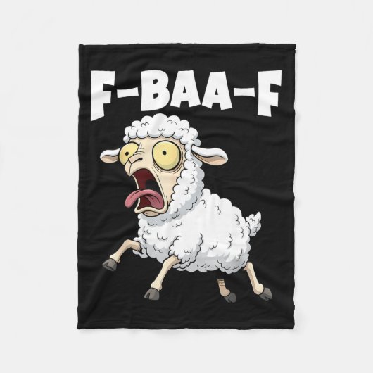 F-baa-f Meme – Funny Screaming Meme Graphic  Fleece Deken (Voorkant)