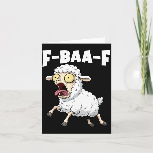 F-baa-f Meme – Funny Screaming Meme Graphic  Kaart (Voorkant)