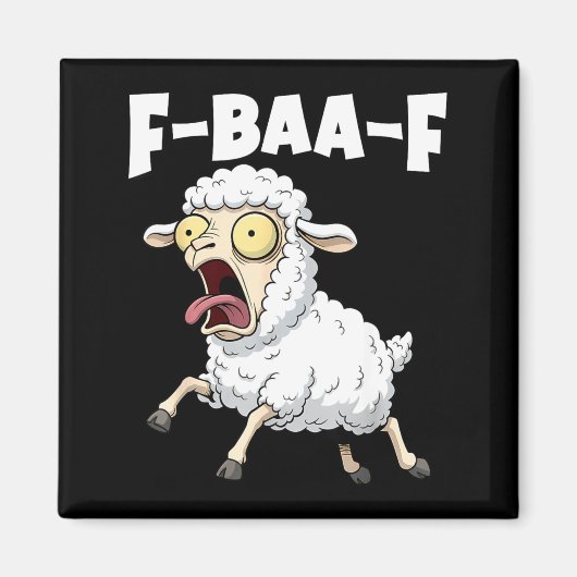 F-baa-f Meme – Funny Screaming Meme Graphic  Magneet (Voorkant)