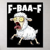 F-baa-f Meme – Funny Screaming Meme Graphic  Poster (Voorkant)