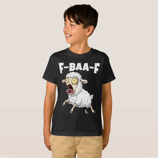 F-baa-f Meme – Funny Screaming Meme Graphic  T-shirt (Voorkant volledig)