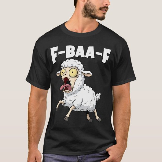 F-baa-f Meme – Funny Screaming Meme Graphic  T-shirt (Voorkant)