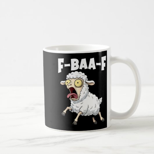 F-baa-f Meme – Grappige Schreeuw Meme Grafiek Koffiemok (Rechts)
