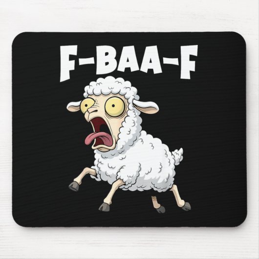 F-baa-f Meme – Grappige Schreeuw Meme Grafisch Muismat (Voorkant)
