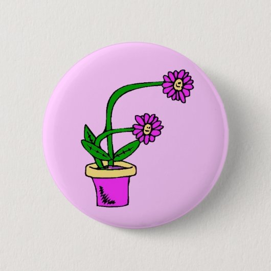 F- Bloemen Monogram Knop Ronde Button 5,7 Cm (Voorkant)