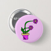F- Bloemen Monogram Knop Ronde Button 5,7 Cm (Voorkant /achterkant)