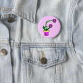 F- Bloemen Monogram Knop Ronde Button 5,7 Cm (In situ)