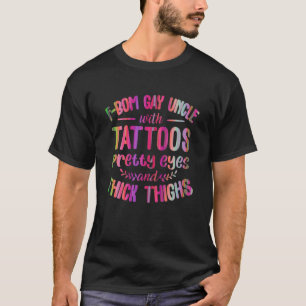 F-Bom Gay oom met Tattoos  ogen dik T-shirt
