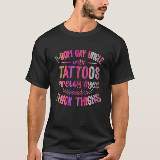 F-Bom Gay oom met Tattoos ogen dik T-shirt (Voorkant)