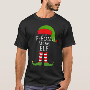F Bom Moeder Elf Bijpassende Familie Groep Kerst P T-shirt