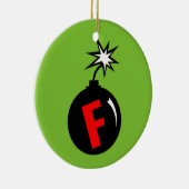 F-Bomb-boomversiering Keramisch Ornament (Rechts)