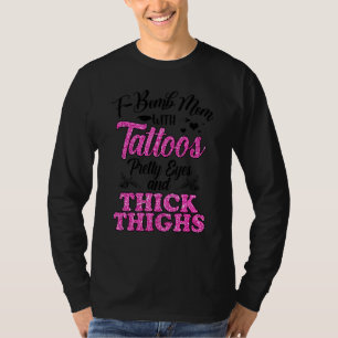F Bomb Ma Sarcastic Momlife Moederdag Sparkle T-shirt