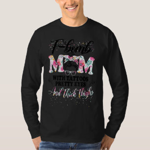 F Bomb mam Sarcastic Momlife Moederdag Messy Bu T-shirt