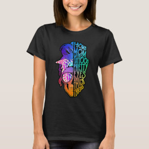 F Bomb mama met Tattoos,  ogen, Moederdag T-shirt