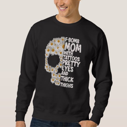F Bomb mama met Tattoos  ogen Trui (Voorkant)