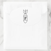 F Bomb Ovale Sticker (Tas)