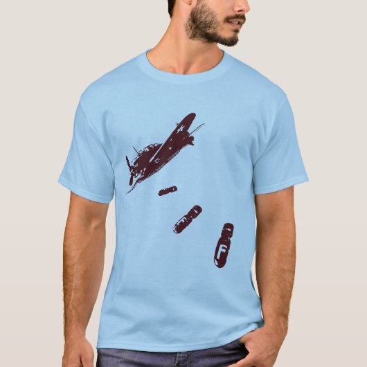 F-Bombduiker (maroon) T-shirt (Voorkant)