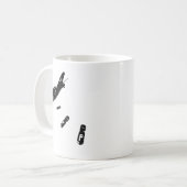 F-Bombduiker (zwart) Koffiemok (Voorkant links)