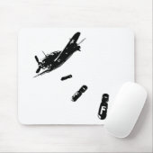 F-Bombduiker (zwart) Muismat (Met muis)