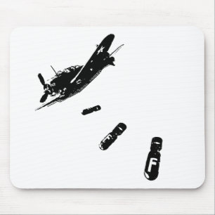 F-Bombduiker (zwart) Muismat